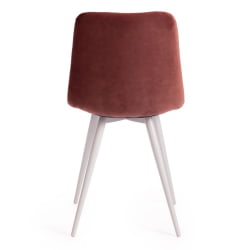 Стул CHILLY (mod. 7095-1) / 1 шт. в упаковке ткань/металл, 45x53х88 см, высота до сиденья 50 см, коралловый barkhat 15 /белый