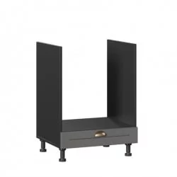 Тумба кухонная 600 для встраиваемой техники Амели-3 ЛД 299.250.000.018 Черный Оникс серый