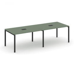 Стол переговорный (2 столешницы) CОНCЕПТ CН.ПРГ-024 Кобо Черный / CONCEPT CN.PRG-024