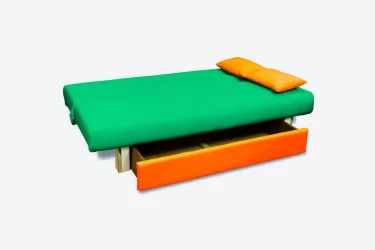 Диван MANGO 4 (2 категория) Зеленый Оранжевый