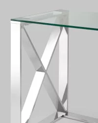 Журнальный стол КРОСС 40x40 Серебро