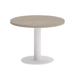 Стол журнальный круглый ХОМЕ ОФФИCЕ ВР.СП-5-60.1Г Дуб Аттик/Белый металл / HOME OFFICE VR.SP-5-60.1G