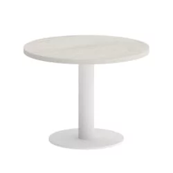 Стол журнальный круглый HOME OFFICE VR.SP-5-60.1G Дуб Наварра/Белый металл