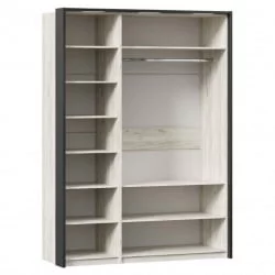 Шкаф трехстворчатый с паспарту Техно 10 Дуб Крафт белый