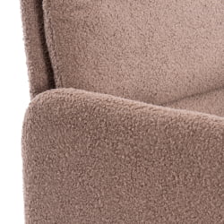 Кресло Довер хром букле, коричневый, барни кокоа / Dover barni cocoa