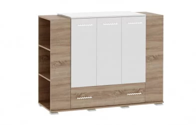 Тумба Импульс SN16.20 Дуб сонома/белый глянец