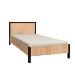 Кровать с изголовьем из ЛДСП BAUHAUS 4 Дуб Сонома/Орех шоколадный(спальня)