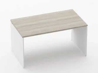 Стол прямой Дека ЛДСП каркас 75.08.14 Дуб Сантана светлый/Белый / Deka