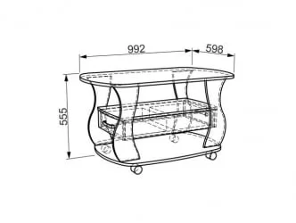 Стол журнальный Барон №3 модуль 03 Венге