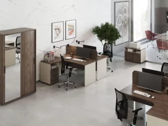 Экран на два стола New Line NLN36382203 Дуб шамони темный