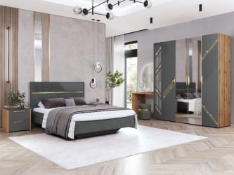 Кровать с подъёмным механизмом Монако 902.21 Оникс Десерт серый