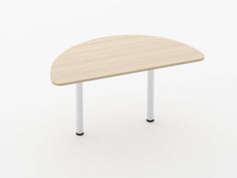 Приставка-полукруг для двух столов Glassy 2.18 Дуб молочный
