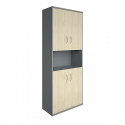 Шкаф высокий широкий Riva А.СТ-1.5 Клен/Металлик