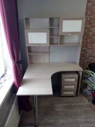 Стол угловой Остин Модуль №12 Ясень шимо светлый