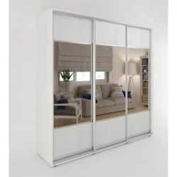 Трехстворчатый шкаф Акцент-Дуэт Д 2400х600 Выбеленное дерево