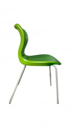 Стул универсального назначения АУРА (рост 6) Зеленый/Каркас полимерный хром / AURA