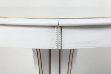 Круглый стол из дерева Орион-5 (d1200) тон 1 с золотой патиной