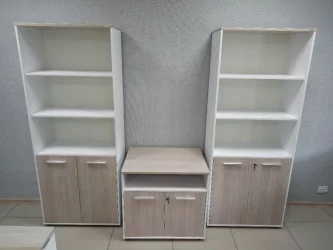 Тумба для оргтехники Дека 9.05.11 Дуб Сантана светлый/Белый / Deka