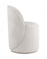 Пуф Лореен вращающийся букле Светло-серый / Loreen