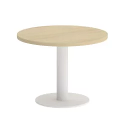 Стол журнальный круглый ХОМЕ ОФФИCЕ ВР.СП-5-60.1Г Акация Лорка/Белый металл / HOME OFFICE VR.SP-5-60.1G