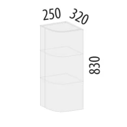 Шкаф кухонный торцевой закрытый (лев) Дакота 103.16