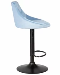 Стул барный DOBRIN LOGAN BLACK Ппудрово-голубой велюр MJ9-74