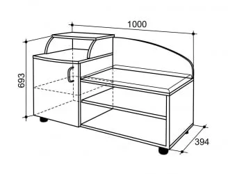 Тумба для обуви Хит Дуб Млечный