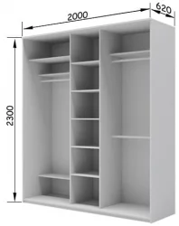 Шкаф-купе Хит-23-20-555 Аруба Венге