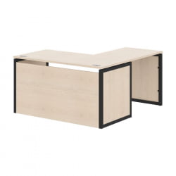 Стол письменный угловой левый КСТЕН-КП КСКПCТ 1415Х Л Бук Тиара Антрацит / XTEN-QP XQPCT 1415H L