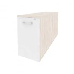 Тумба двойная низкая выдвижная приставная / опорная ОНИКС О.ВТПО-2.7 Денвер Светлый/Белый / ONIX O.VTPO-2.7