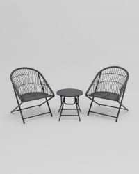 Комплект складной мебели для сада Солей темно-серый / Soley