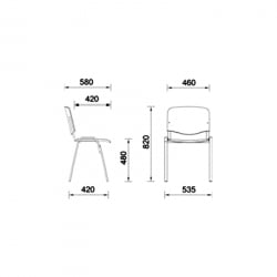 Офисный стул Iso black кожзам Бежевый