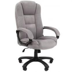 Кресло офисное CHAIRMAN HOME 600 велюр Серый