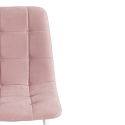 Мягкий стул CHILLY MAX Велюр/металл , 45 х 54 х 90 см , пыльно-розовый/белый