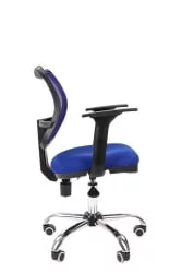 Офисное кресло для оператора CХАИРМАН 450 Хроме Нев Синий / CHAIRMAN Chrome New