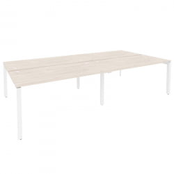 Рабочая станция на П-образном м/к ОНИКС О.МП-Д.РС-4.4.8 Денвер Светлый/Белый / ONIX O.MP-D.RS-4.4.8