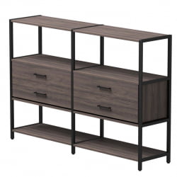 Набор стеллажных систем Everprof EVO №2 Дуб Пасадена Черный