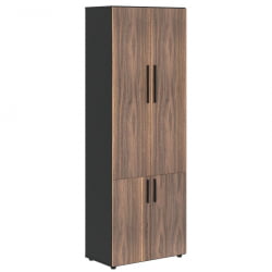 Шкаф с глухими средними и малыми дверьми ВЕЛИОН ВЕНЕЕР ВРХCС 80.3 Американский орех Яшма черная / VELION VENEER VRHCS