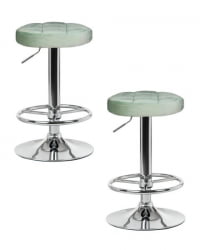 Табурет барный ДОБРИН БРУНО (пудрово-мятный велюр (МДЖ9-87)) 2 шт / DOBRIN BRUNO (MJ9-87))