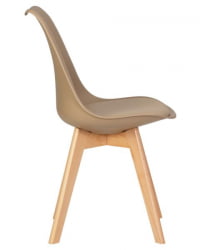 Стул обеденный ДОБРИН ДЖЕРРЙ СОФТ (ножки светлый бук, цвет сиденья бежевый (ГР-03)) 4 шт / DOBRIN JERRY SOFT (GR-03))