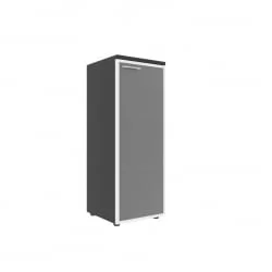 Шкаф колонка со стеклянной дверью в алюминиевой раме и топом левый XMC 42.7L Легно Темный