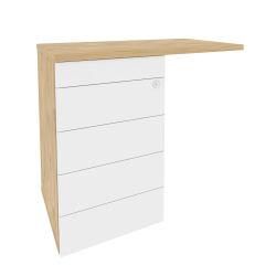 Тумба приставная (TIP-ON) (универсальная л/пр) ONIX O.TPU-4 TIP Тиквуд Светлый/Белый