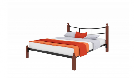 Полутороспальная кровать София 1200х1900 Черная