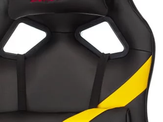 Геймерское кресло Бюрократ ZOMBIE DRIVER Черный-желтый