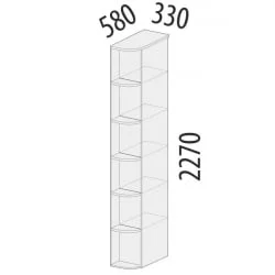 Стеллаж Кашемир 900.17 Дуб Кронберг