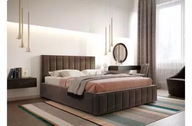 Кровать двуспальная из дерева Вена 1600 ПМ Мора коричневый