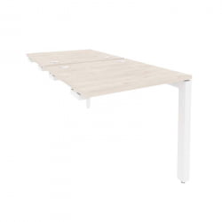 Стол-приставка двойной на П-образном м/к к опорным элем. ОНИКС О.МП-Д.СПР-0.8 Денвер Светлый/Белый / ONIX O.MP-D.SPR-0.8
