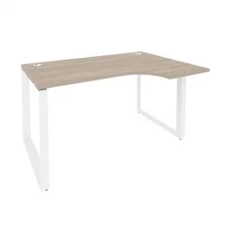 Стол эргономичный правый на О-образном м/к ОНИКС О.МО-СА-2Р Дуб Аттик/Белый / ONIX O.MO-SA-2R