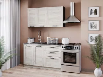 Тумба кухонная 600 для встраиваемой техники Винченца ЛД 234.250.000.061 Черный Дуб Крафт белый