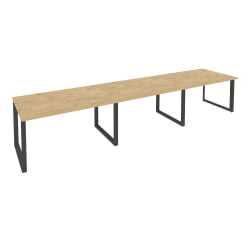 Стол переговорный (3 столешницы) ОНИКС О.МО-ПРГ-3.3 Тиквуд Светлый/Антрацит / ONIX O.MO-PRG-3.3